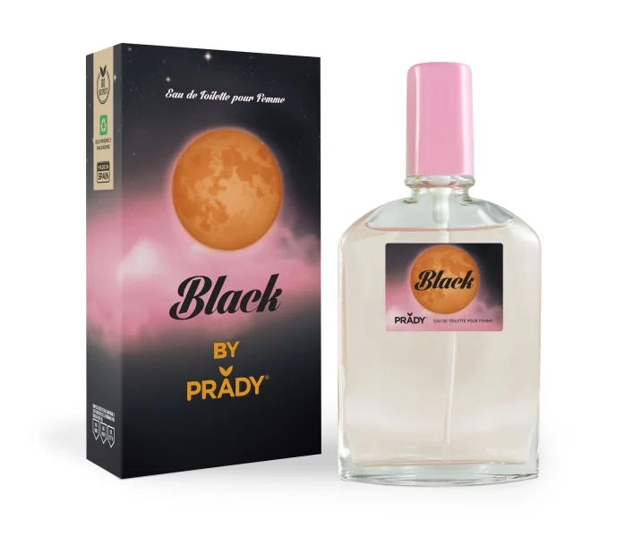 Prady Colonia de Mujer Black - Frasco de 90 ml - Spray Pulverizador