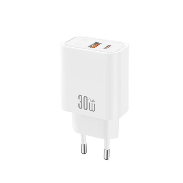 XO CE42 Cargador de Pared - USB-A 22.5W - USB-C 30W - Power Delivery - Quick Charge - Color Blanco