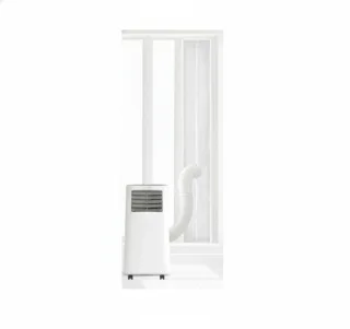 Cecotec Cubierta para Ventanas - Poliester - Aisla Del Exterior - Cremallera y Cinta Adhesiva - Facil de Sellar - Ideal para Aires Portatiles - 210x90cm - Color Blanco