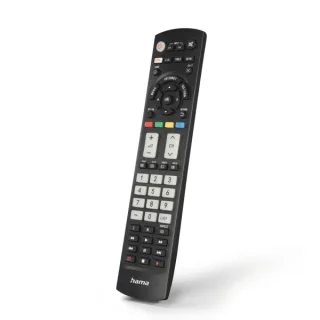 Hama Mando a Distancia para TV Panasoni - Alcance 10m - 56 Botones - Acceso Directo a Plataformas de Streaming - 21.4x5x2.3cm - Color Negro