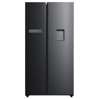 Cecotec Bolero CoolMarket SBS 592 WD Dark E Frigorifico Americano - Capacidad 592L - Luz LED - Compresor Inverter - Dispensador de Agua - Frio Envolvente - Clase E - 177.5x91cm - Color Gris