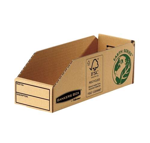 Fellowes Bankers Box Earth Bandeja de Carton 98mm - Montaje Manual - Carton Reciclado Certificacion FSC - Color Marron · Pack de 50 uds.