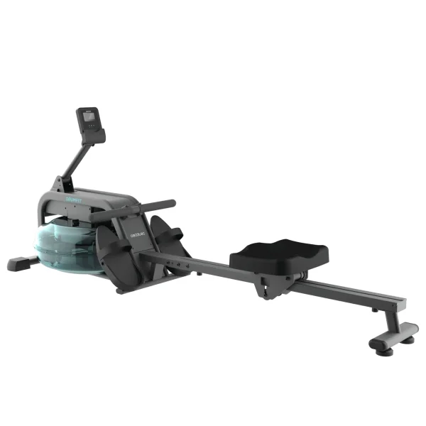 Cecotec Drumfit Rower 10000 Neptuno Maquina de Remo - LCD Multifuncion - Resistencia Ajustable - Tanque de 13L - Soporte para Dispositivos - Sillin Ajustable - Color Negro
