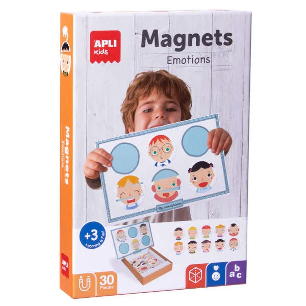 Apli Kids Juego Magnetico Emociones - 30 Fichas Tematicas - Fomenta la Observacion y la Imaginacion - Recomendado para Niños a partir de 3 Años