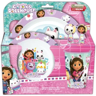 Safta Gabby's Dollhouse Party Set de Menaje Infantil - PVC sin BPA - Multicolor