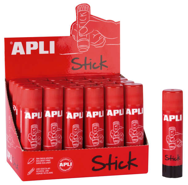 Apli Barra Pegamento Adhesivo 10g - Facil Aplicacion - Secado Rapido - Transparente · Pack de 24 uds.