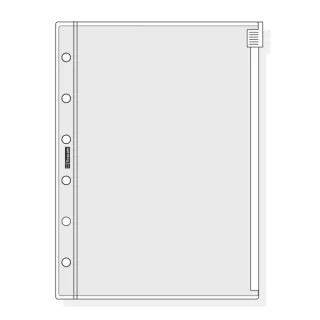 Finocam C371 Funda para Agendas Classic - Cierre de Cremallera - Formato 603 - 94x129x1mm - PVC - Color Gris Claro