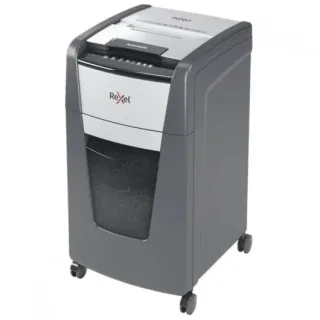Rexel Optimum AutoFeed 225X Destructora Automatica Corte en Particulas P-4 - Autoalimentacion 225 Hojas, Manual 10 Hojas - Anti Atasco - Papelera de 60L - Color Gris/Plata
