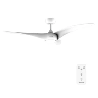 Cecotec EnergySilence Aero 5295 White Ventilador de Techo con 3 Aspas y Luz - 40W - Diametro de 54" - 3 Tonos LED - Mando a Distancia - 6 Velocidades - Temporizador - Modo Invierno - Color B