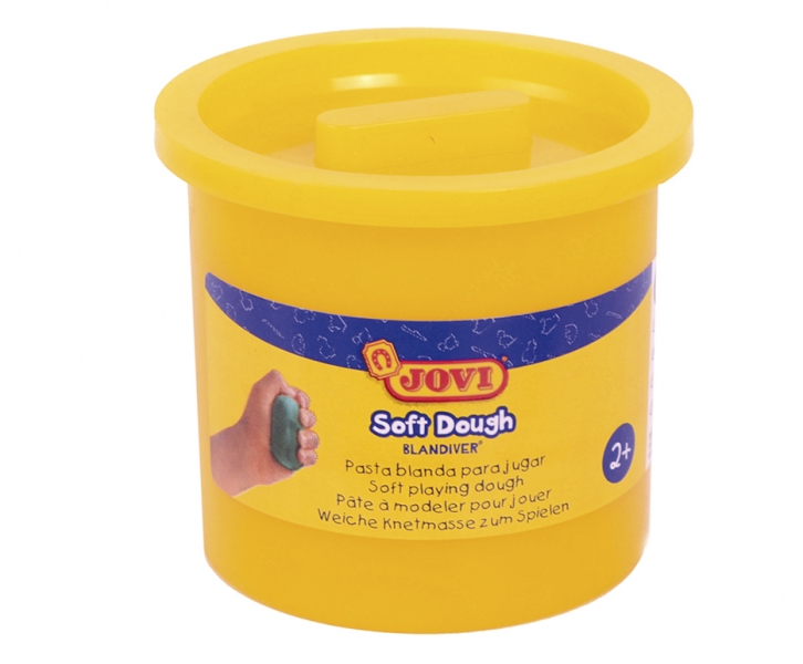 Jovi Soft Dough Blandiver Pack con 5 Botes de Pasta de Modelar 110gr - Blanda y Flexible - Facil de Amasar y Moldear - Ideal para Iniciacion al Modelaje - Color Amarillo