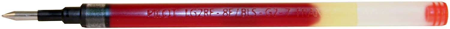 Pilot Recambio para Boligrafos G2, B2P, G2 Victoria, G-Knock, Serie MR - Color Rojo · Pack de 12 uds.