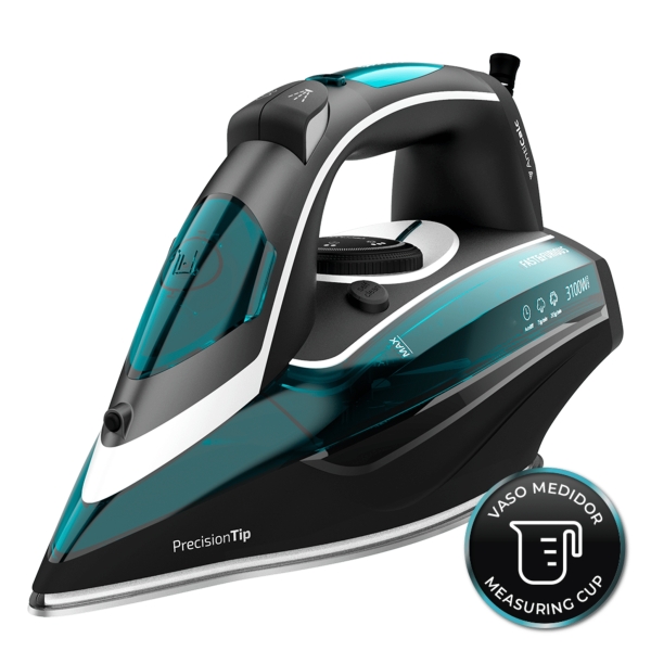 Cecotec Fast and Furious 6050 X-Treme Plancha de Ropa - 3100W - Bomba Automatica - Suela Ultradeslizante - Tactil - Vapor Continuo 75g/min - Golpe de Vapor 285g/min - Autoapagado - Color Neg