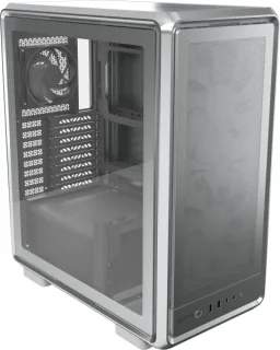 Cooler Master Masterframe 500 Caja Torre E-ATX - Ventana Lateral - Paneles Intercambiables - 2 Ventiladores de 200mm Frontales - Rejilla Metal-Mesh - 654x580x376mm - Color Plata