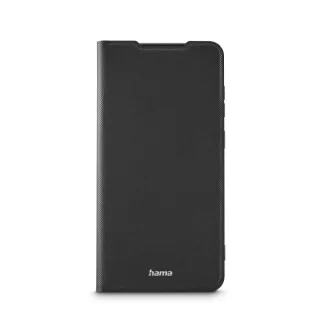 Hama Daily Protect Funda para Samsung Galaxy S25 Edge - Antideslizante - Cierre Magnetico - Antihuellas - Poliuretano Termoplastico - Funcion de Soporte - Color Negro