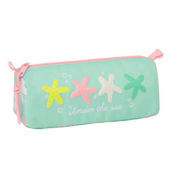Safta Estrellas Portatodo - 1 Compartimento con Cremallera - 21x8x7cm - Color Verde