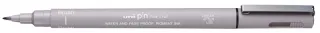 Uni-ball PINBR-200(S) Rotulador Calibrado - Punta Poliacetal Brush - Tinta Pigmentada Resistente al Agua y Luz - Color Gris Claro · Pack de 12 uds.