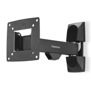 Hama Soporte de Pared para TV hasta 26" - Peso Max 15kg - Inclinable - Giratorio - VESA 100x100mm - Acero - Gestor de Cables - Color Negro