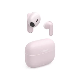 Hama Freedom Light II Auriculares con Microfono Omnidireccional - Bluetooth - Autonomia hasta 20h - Rango 10m - Asistente de Voz - Carga por USB-C - Color Rosa