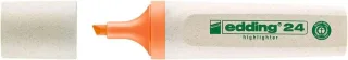 Edding 24 EcoLine Marcador Fluorescente - Punta Biselada - Trazo entre 2-5mm - 90% de Plastico Reciclado - Etiqueta Ecologica Blue Angel - Color Naranja · Pack de 10 uds.