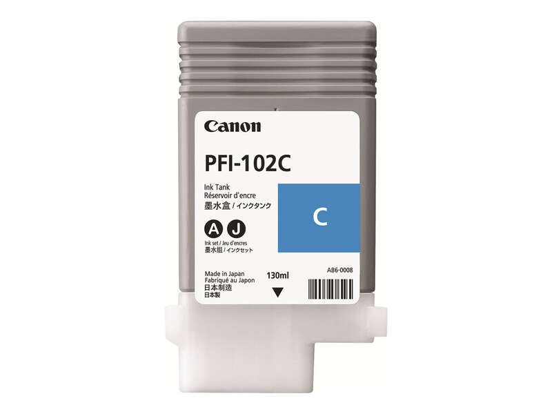 Canon PFI102 Cyan Cartucho de Tinta Original - 0896B001/PFI-102C