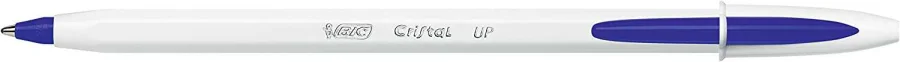 Bic Cristal Up Boligrafo de Bola - Punta de 1.2mm - Tinta con Base de Aceite - Cuerpo Blanco - Color Azul · Pack de 20 uds.
