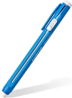 Staedtler Mars Plastic 528 50 Portagomas en Forma de Lapiz - Con Cursor para Deslizar la Goma - Sin Ftalatos ni Latex · Pack de 10 uds.