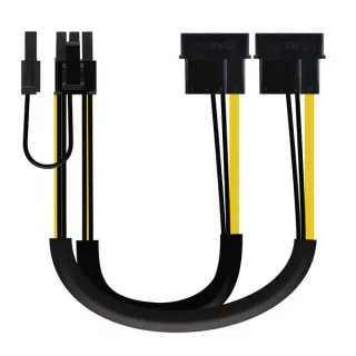 Nanocable Cable VGA 2x5.25"/M-PCI-E(6+2PIN)/M 20cm