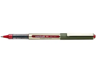 Uni-ball Eye Fine UB-157E Boligrafo de Tinta Liquida - Punta de Bola 0.7mm - Tinta Resistente al Agua y Luz - Sistema de Control de Tinta - Color Rojo · Pack de 12 uds.