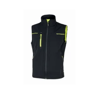 Upower Saturn Lady Chaleco Resistente y Suave - Talla 2XL - Repelente al Agua, Transpirable, Secado Rapido, Bolsillos Practicos, Detalles Reflectantes, Proteccion DPI1 - Color Negro Carbon