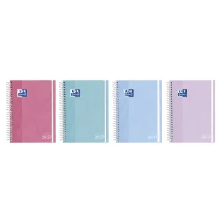 Oxford Touch Agenda Escolar con Espiral - Castellano - Tapa Extradura - Formato Cuartilla - Semana Vista - Colores Surtidos · Pack de 10 uds.