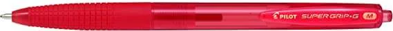 Pilot Boligrafo de Bola Retractil SuperGrip G - Punta Redonda 1.0mm - Trazo 0.4mm - Tinta de Aceite - Grip Ergonomico - Color Rojo · Pack de 12 uds.