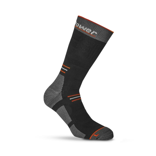 Upower Blow Calcetines de Trabajo Tecnicos - Talla L - Compresion Gradual, Termorregulacion, Soporte en Tobillos, Transpirabilidad Optima, Costuras Planas, Durabilidad Mejorada - Color Naran