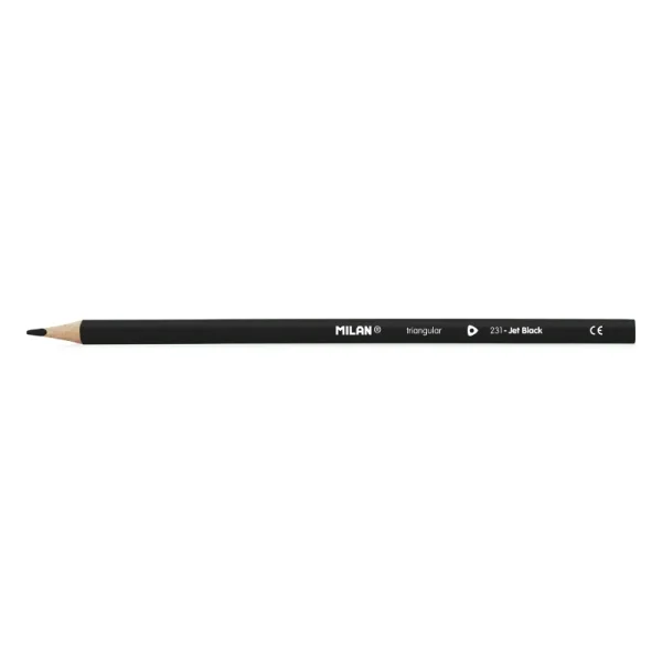 Milan Unicolor Lapices de Color Negro - Triangular - Color Negro · Pack de 12 uds.