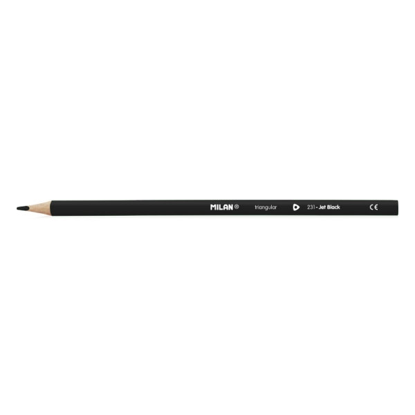 Milan Unicolor Lapices de Color Negro - Triangular - Color Negro · Pack de 12 uds.