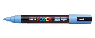 Posca PC-5M Marcador de Pintura - Punta de Poliester 1.8-2.5mm - Tinta Base al Agua - Resistente a la Luz - No Permanente - Color Azul Cielo · Pack de 6 uds.