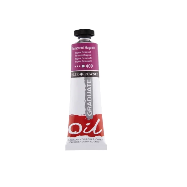 Daler Rowney Graduate Pintura al Oleo - Tubo de Aluminio - 38ml - Color Magenta Permanente
