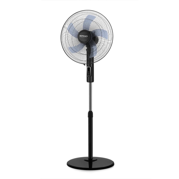 Orbegozo SF 1240 Ventilador de Pie - 3 Velocidades - 45W - Gran Caudal de Aire - Funcion Oscilante - Cabezal Inclinable - Altura Regulable - Panel Tactil - Temporizador Hasta 12 Horas - Mand