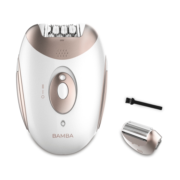 Cecotec Bamba SkinCare Depil-Action Depiladora de Arranque Inalambrica - Uso con y sin Cable - Bateria 700mAh - 40min de Uso Continuo - 2 Velocidades - 2 Cabezales Intercambiables - Color Bl