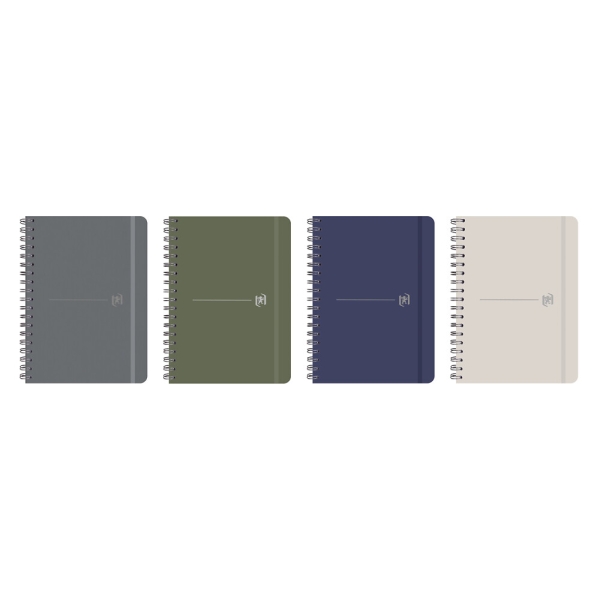 Oxford Cuaderno de Espiral - Formato B5 - 96 Hojas Punteadas - Tapa Extradura - Colores Surtidos · Pack de 4 uds.