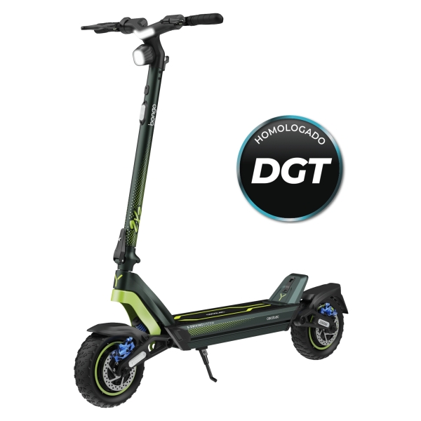 Cecotec Bongo Doble Y85 2x2 XXL Connected Patinete Electrico - 2100W - Autonomia 85km - Doble Suspension - Neumaticos de 10" - Frenos Disco y E-ABS - Homologacion DGT - Color Negro y Amarill