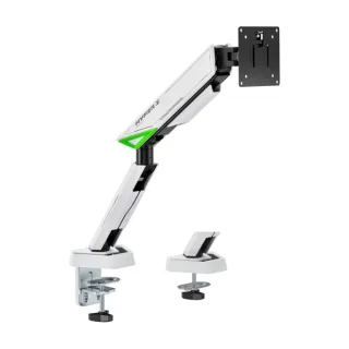 Aisens Soporte de Mesa Gaming Contrapeso Giratorio e Inclinable Para Monitor-TV 16kg - 3 Pivotes - 1 Brazo- 17"-49" - Color Blanco