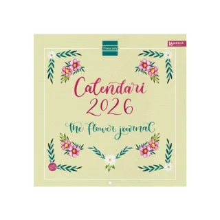 Finocam Calendario de Pared en Catalan - Anual 2026 - Imagenes Variadas - 300x300mm - Espacio para Escribir - Tematica de Flores