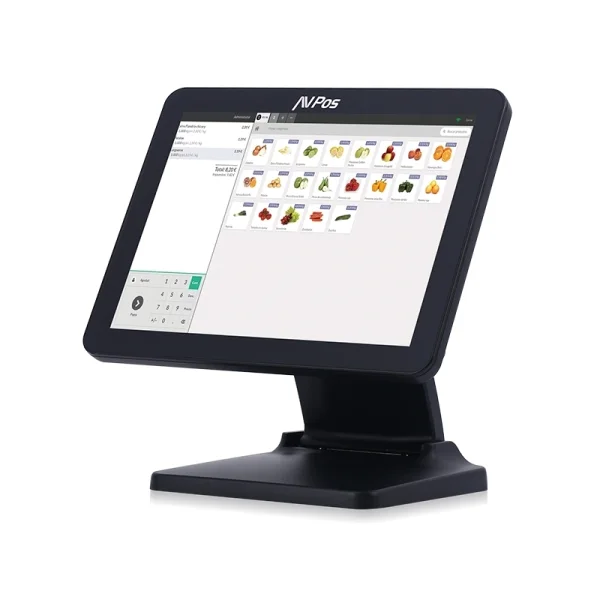 AVPos TPV K5000 Flex Aluminio 15 Tactil - N100 - 8gb Memoria - SSD 128gb - VGA, HDMI, Serie - WIFI, LAN - Color Negro