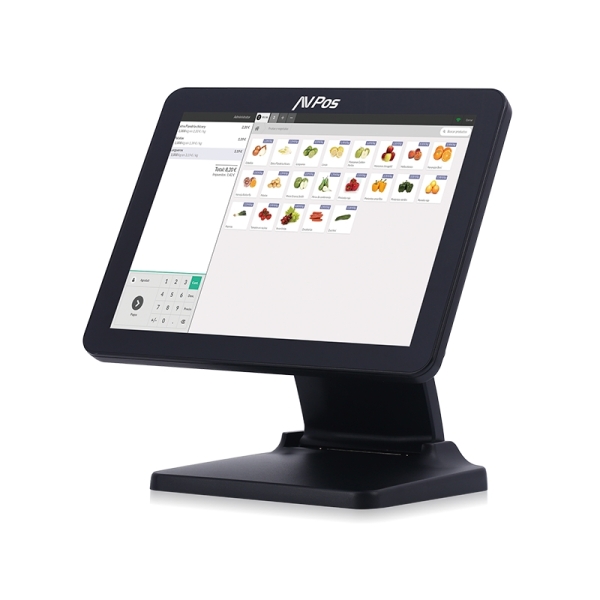 AVPos TPV K5000 Flex Aluminio 15 Tactil - N100 - 8gb Memoria - SSD 128gb - VGA, HDMI, Serie - WIFI, LAN - Color Negro