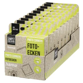 Hama Pack de 500 Esquinas Adhesivas para Foto - Borde 10mm - Polipropileno - Color Transparente · Pack de 10 uds.