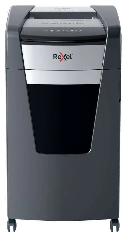 Rexel Momentum Extra XP422+ Destructora de Papel de Corte en Particulas sin Atascos - 22 Hojas A4 - Tecnologia de Deteccion Activa Anti Atascos - Alto Nivel de Seguridad P4 - Negro