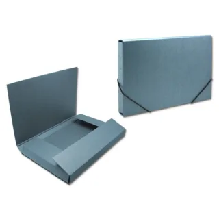 Bismark Carpeta para Proyectos - Medidas 350x230x50mm - Fabricada en Carton - Cierre con Gomas - Color Azul