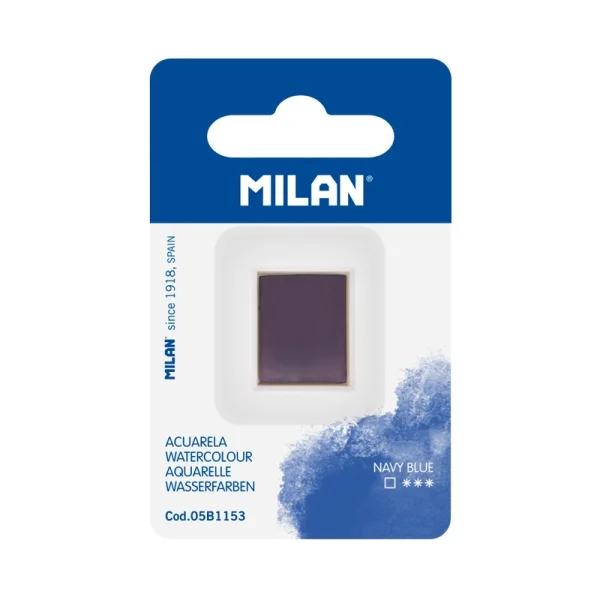Milan Art Acuarela de Recambio - Medio Godet - Color Azul Marino