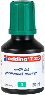 Edding T25 Bote de Recarga para Rotulador Permanente - Capacidad 30ml - Color Verde