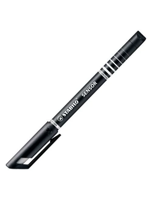 Stabilo Sensor Rotulador de Punta Fina Amortiguada - Trazo de 0.3mm - Color Negro · Pack de 10 uds.